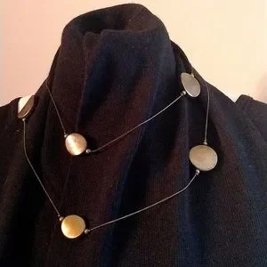 Jewelry | Retro Bronze Chord Chain With Gold Beads | Poshmark